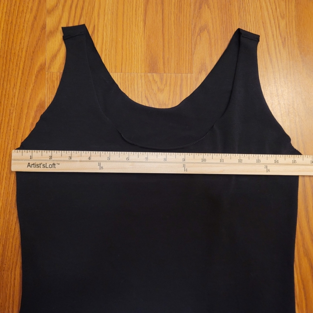 NWT SKIMS Sleep Cotton Jersey Mini Dress Nightgown Scoop Neck Sz Lrg Soot/Black - Picture 9 of 16